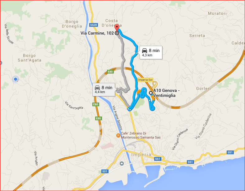 Mappa come raggiungerci da A10